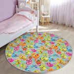 - RealHomes Dijital Baskılı Kaymaz Tabanlı Comfort Çocuk Odası Yuvarlak Halı - Realhomes Gri Zeminde Renkli Sayılar Çocuk & Genç Odası Makinede Yıkanabilir Kaymaz Tabanlı Yuvarlak Çocuk Halısı Realhomes