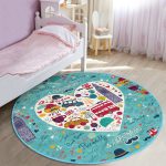 - RealHomes Dijital Baskılı Kaymaz Tabanlı Comfort Çocuk Odası Yuvarlak Halı - Realhomes  Londra Temalı Çocuk & Genç Odası Makinede Yıkanabilir Kaymaz Tabanlı Yuvarlak Çocuk Halısı Realhomes