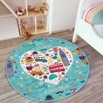 - RealHomes Dijital Baskılı Kaymaz Tabanlı Comfort Çocuk Odası Yuvarlak Halı - Realhomes  Londra Temalı Çocuk & Genç Odası Makinede Yıkanabilir Kaymaz Tabanlı Yuvarlak Çocuk Halısı Realhomes