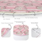 - RealHomes Dijital Baskılı Kaymaz Tabanlı Comfort Çocuk Odası Yuvarlak Halı - Realhomes  Pembe Çizgi Üzerinde Kedicikler Çocuk & Genç Odası Makinede Yıkanabilir Kaymaz Tabanlı Yuvarlak Çocuk Halısı Realhomes