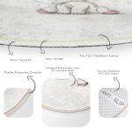 - RealHomes Dijital Baskılı Kaymaz Tabanlı Comfort Çocuk Odası Yuvarlak Halı - Realhomes Sevimli Bebek Fil Çocuk & Genç Odası Makinede Yıkanabilir Kaymaz Tabanlı Yuvarlak Çocuk Halısı Realhomes