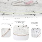 - RealHomes Dijital Baskılı Kaymaz Tabanlı Comfort Çocuk Odası Yuvarlak Halı - Realhomes  Sevimli Bebek Fil Çocuk & Genç Odası Makinede Yıkanabilir Kaymaz Tabanlı Yuvarlak Çocuk Halısı Realhomes