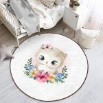 - RealHomes Dijital Baskılı Kaymaz Tabanlı Comfort Çocuk Odası Yuvarlak Halı - Realhomes  Sevimli Bebek Baykuş Çocuk & Genç Odası Makinede Yıkanabilir Kaymaz Tabanlı Yuvarlak Çocuk Halısı Realhomes