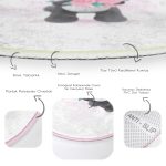 - RealHomes Dijital Baskılı Kaymaz Tabanlı Comfort Çocuk Odası Yuvarlak Halı - Realhomes  Sevimli Yavru Panda Çocuk & Genç Odası Makinede Yıkanabilir Kaymaz Tabanlı Yuvarlak Çocuk Halısı Realhomes