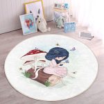 - RealHomes Dijital Baskılı Kaymaz Tabanlı Comfort Çocuk Odası Yuvarlak Halı - Realhomes  Fashion Girl Çocuk & Genç Odası Makinede Yıkanabilir Kaymaz Tabanlı Yuvarlak Çocuk Halısı Realhomes