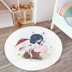 - RealHomes Dijital Baskılı Kaymaz Tabanlı Comfort Çocuk Odası Yuvarlak Halı - Realhomes  Fashion Girl Çocuk & Genç Odası Makinede Yıkanabilir Kaymaz Tabanlı Yuvarlak Çocuk Halısı Realhomes