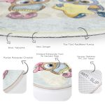 - RealHomes Dijital Baskılı Kaymaz Tabanlı Comfort Çocuk Odası Yuvarlak Halı - Realhomes  Baykuş Desen Çocuk & Genç Odası Makinede Yıkanabilir Kaymaz Tabanlı Yuvarlak Çocuk Halısı Realhomes