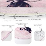 - RealHomes Dijital Baskılı Kaymaz Tabanlı Comfort Çocuk Odası Yuvarlak Halı - Realhomes  Sevimli Kedi Çocuk & Genç Odası Makinede Yıkanabilir Kaymaz Tabanlı Yuvarlak Çocuk Halısı Realhomes