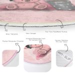 - RealHomes Dijital Baskılı Kaymaz Tabanlı Comfort Çocuk Odası Yuvarlak Halı - Realhomes  Çiçek Saksısı Ve Sevimli Ayıcık Desenli Çocuk & Genç Odası Makinede Yıkanabilir Kaymaz Tabanlı Yuvarlak Çocuk Halısı Realhomes