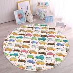 - RealHomes Dijital Baskılı Kaymaz Tabanlı Comfort Çocuk Odası Yuvarlak Halı - Realhomes Araba Desenli Çocuk & Genç Odası Makinede Yıkanabilir Kaymaz Tabanlı Yuvarlak Çocuk Halısı Realhomes