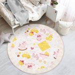 - RealHomes Dijital Baskılı Kaymaz Tabanlı Comfort Çocuk Odası Yuvarlak Halı - Realhomes  Oyuncak Bebek Arabası Motifli Çocuk & Genç Odası Makinede Yıkanabilir Kaymaz Tabanlı Yuvarlak Çocuk Halısı Realhomes