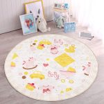 - RealHomes Dijital Baskılı Kaymaz Tabanlı Comfort Çocuk Odası Yuvarlak Halı - Realhomes  Oyuncak Bebek Arabası Motifli Çocuk & Genç Odası Makinede Yıkanabilir Kaymaz Tabanlı Yuvarlak Çocuk Halısı Realhomes