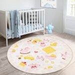 - RealHomes Dijital Baskılı Kaymaz Tabanlı Comfort Çocuk Odası Yuvarlak Halı - Realhomes  Oyuncak Bebek Arabası Motifli Çocuk & Genç Odası Makinede Yıkanabilir Kaymaz Tabanlı Yuvarlak Çocuk Halısı Realhomes