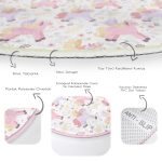 - RealHomes Dijital Baskılı Kaymaz Tabanlı Comfort Çocuk Odası Yuvarlak Halı - Realhomes Sevimli Unicorn Motifli Çocuk & Genç Odası Makinede Yıkanabilir Kaymaz Tabanlı Yuvarlak Çocuk Halısı Realhomes