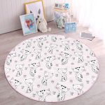 - RealHomes Dijital Baskılı Kaymaz Tabanlı Comfort Çocuk Odası Yuvarlak Halı - Realhomes  Kedi Desenli Çocuk & Genç Odası Makinede Yıkanabilir Kaymaz Tabanlı Yuvarlak Çocuk Halısı Realhomes