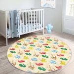 - RealHomes Dijital Baskılı Kaymaz Tabanlı Comfort Çocuk Odası Yuvarlak Halı - Realhomes  Uçak Tren Araba Oyuncak Figürlü Çocuk & Genç Odası Makinede Yıkanabilir Kaymaz Tabanlı Yuvarlak Çocuk Halısı Realhomes