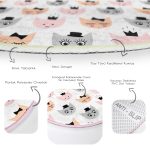 - RealHomes Dijital Baskılı Kaymaz Tabanlı Comfort Çocuk Odası Yuvarlak Halı - Realhomes  Sevimli Kedi Motifli Çocuk & Genç Odası Makinede Yıkanabilir Kaymaz Tabanlı Yuvarlak Çocuk Halısı Realhomes