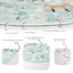 - RealHomes Dijital Baskılı Kaymaz Tabanlı Comfort Çocuk Odası Yuvarlak Halı - Realhomes  Sevimli Orman Hayvanları Motifli Çocuk & Genç Odası Makinede Yıkanabilir Kaymaz Tabanlı Yuvarlak Çocuk Halısı Realhomes