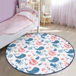 - RealHomes Dijital Baskılı Kaymaz Tabanlı Comfort Çocuk Odası Yuvarlak Halı - Realhomes  Deniz Temalı Ahtapot Balina Çapa Desenli Çocuk & Genç Odası Makinede Yıkanabilir Kaymaz Tabanlı Yuvarlak Çocuk Halısı Realhomes
