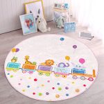 - RealHomes Dijital Baskılı Kaymaz Tabanlı Comfort Çocuk Odası Yuvarlak Halı - Realhomes  Trende Sevimli Hayvanlar Motifli Çocuk & Genç Odası Makinede Yıkanabilir Kaymaz Tabanlı Yuvarlak Çocuk Halısı Realhomes
