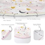 - RealHomes Dijital Baskılı Kaymaz Tabanlı Comfort Çocuk Odası Yuvarlak Halı - Realhomes  Pembe Bulut Desenli Altın Figürlü Çocuk & Genç Odası Makinede Yıkanabilir Kaymaz Tabanlı Yuvarlak Çocuk Halısı Realhomes