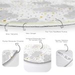 - RealHomes Dijital Baskılı Kaymaz Tabanlı Comfort Çocuk Odası Yuvarlak Halı - Realhomes  Pembe Bulut Desenli Altın Figürlü Çocuk & Genç Odası Makinede Yıkanabilir Kaymaz Tabanlı Yuvarlak Çocuk Halısı Realhomes