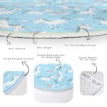 - RealHomes Dijital Baskılı Kaymaz Tabanlı Comfort Çocuk Odası Yuvarlak Halı - Realhomes  Mavi Zeminde Unicorn Desenli Çocuk & Genç Odası Makinede Yıkanabilir Kaymaz Tabanlı Yuvarlak Çocuk Halısı Realhomes