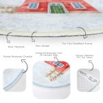 - RealHomes Dijital Baskılı Kaymaz Tabanlı Comfort Çocuk Odası Yuvarlak Halı - Realhomes Minyatür Kırmızı Ev Çizimli Çocuk & Genç Odası Makinede Yıkanabilir Kaymaz Tabanlı Yuvarlak Çocuk Halısı Realhomes