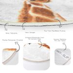 - RealHomes Dijital Baskılı Kaymaz Tabanlı Comfort Çocuk Odası Yuvarlak Halı - Realhomes Beyaz Zemin Zürafa Desenli Çocuk & Genç Odası Makinede Yıkanabilir Kaymaz Tabanlı Yuvarlak Çocuk Halısı Realhomes