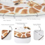 - RealHomes Dijital Baskılı Kaymaz Tabanlı Comfort Çocuk Odası Yuvarlak Halı - Realhomes  Beyaz Zemin Zürafa Desenli Çocuk & Genç Odası Makinede Yıkanabilir Kaymaz Tabanlı Yuvarlak Çocuk Halısı Realhomes