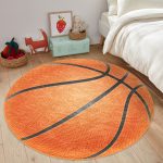 - RealHomes Dijital Baskılı Kaymaz Tabanlı Comfort Çocuk Odası Yuvarlak Halı - Realhomes  Basketbol Oyun Toplu Tasarımlı Çocuk & Genç Odası Makinede Yıkanabilir Kaymaz Tabanlı Yuvarlak Çocuk Halısı Realhomes