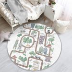 - RealHomes Dijital Baskılı Kaymaz Tabanlı Comfort Çocuk Odası Yuvarlak Halı - Realhomes  Bizim Mahalle Yolları Eğitici Yol Çizimli Çocuk & Genç Odası Makinede Yıkanabilir Kaymaz Tabanlı Yuvarlak Çocuk Oyun Halısı Realhomes
