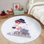 - RealHomes Dijital Baskılı Kaymaz Tabanlı Comfort Çocuk Odası Yuvarlak Halı - Realhomes  Kız Temalı Çocuk & Genç Odası Makinede Yıkanabilir Kaymaz Tabanlı Yuvarlak Çocuk Halısı Realhomes