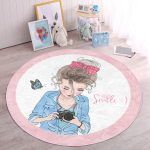 - RealHomes Dijital Baskılı Kaymaz Tabanlı Comfort Çocuk Odası Yuvarlak Halı - Realhomes  Özel Tasarım Smile Take Up Desenli Çocuk & Genç Odası Makinede Yıkanabilir Kaymaz Tabanlı Yuvarlak Çocuk Halısı Realhomes