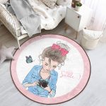 - RealHomes Dijital Baskılı Kaymaz Tabanlı Comfort Çocuk Odası Yuvarlak Halı - Realhomes  Özel Tasarım Smile Take Up Desenli Çocuk & Genç Odası Makinede Yıkanabilir Kaymaz Tabanlı Yuvarlak Çocuk Halısı Realhomes