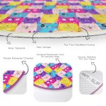 - RealHomes Dijital Baskılı Kaymaz Tabanlı Comfort Çocuk Odası Yuvarlak Halı - Realhomes  Renkli Kedicikler Çocuk & Genç Odası Makinede Yıkanabilir Kaymaz Tabanlı Yuvarlak Çocuk Halısı Realhomes