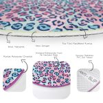 - RealHomes Dijital Baskılı Kaymaz Tabanlı Comfort Çocuk Odası Yuvarlak Halı - Realhomes  Renkli Leopar Desenli Çocuk & Genç Odası Makinede Yıkanabilir Kaymaz Tabanlı Yuvarlak Çocuk Halısı Realhomes