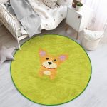 - RealHomes Dijital Baskılı Kaymaz Tabanlı Comfort Çocuk Odası Yuvarlak Halı - Realhomes  Köpek Desenli Çocuk & Genç Odası Makinede Yıkanabilir Kaymaz Tabanlı Yuvarlak Çocuk Halısı Realhomes