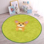 - RealHomes Dijital Baskılı Kaymaz Tabanlı Comfort Çocuk Odası Yuvarlak Halı - Realhomes  Köpek Desenli Çocuk & Genç Odası Makinede Yıkanabilir Kaymaz Tabanlı Yuvarlak Çocuk Halısı Realhomes