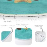 Köpek Desenli Çocuk & Genç Odası Makinede Yıkanabilir Kaymaz Tabanlı Yuvarlak Çocuk Halısı Realhomes