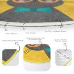 - RealHomes Dijital Baskılı Kaymaz Tabanlı Comfort Çocuk Odası Yuvarlak Halı - Realhomes  Renkli Kedi Çocuk & Genç Odası Makinede Yıkanabilir Kaymaz Tabanlı Yuvarlak Çocuk Halısı Realhomes