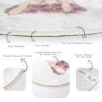 Fashion Girl Çocuk & Genç Odası Makinede Yıkanabilir Kaymaz Tabanlı Yuvarlak Çocuk Halısı Realhomes