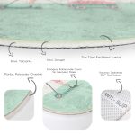 - RealHomes Dijital Baskılı Kaymaz Tabanlı Comfort Çocuk Odası Yuvarlak Halı - Realhomes  Fashion Girl Çocuk & Genç Odası Makinede Yıkanabilir Kaymaz Tabanlı Yuvarlak Çocuk Halısı Realhomes