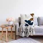 - Sonil-K10008-Gorsel-1 - Realhomes  Özel Tasarım Yaprak Motifli Dijital Baskılı Modern Raşel Kadife Yastık Kırlent Kılıfı Realhomes