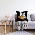 - Sonil-K10012-Gorsel-1 - Realhomes Siyah Zemin Sarı Çan Desenli Dijital Baskılı Modern Raşel Kadife Yastık Kırlent Kılıfı Realhomes