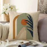 Özel Tasarım Pastel Renkli Dijital Baskılı Dekoratif Raşel Kadife Yastık Kırlent Kılıfı Realhomes