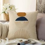 - Sonil-K10019-Gorsel - Realhomes  Krem Zeminli Minimalist Tasarımlı Dijital Baskılı Dekoratif Raşel Kadife Yastık Kırlent Kılıfı Realhomes