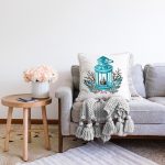 - Sonil-K10022-Gorsel-1 - Realhomes  Suluboya Çizimli Mumluk Tasarımlı Dijital Baskılı Dekoratif Raşel Kadife Yastık Kırlent Kılıfı Realhomes