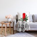 - Sonil-K10027-Gorsel-1 - Realhomes  Kırmızı Mum Tasarımlı Dijital Baskılı Modern Raşel Kadife Yastık Kırlent Kılıfı Realhomes