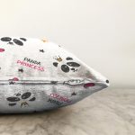Realhomes Panda Princess Tasarımlı Dijital Baskılı Modern Raşel Kadife Yastık Kırlent Kılıfı Realhomes